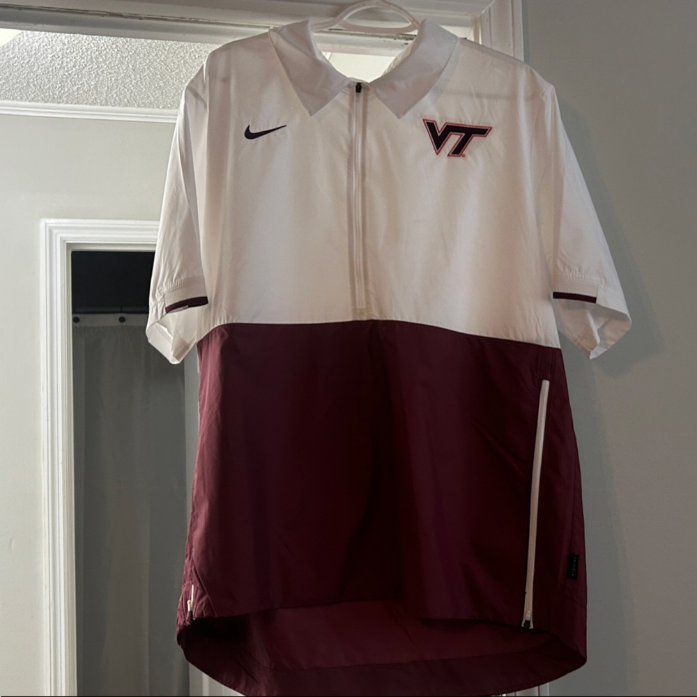 Nike Virginia Tech White/Maroon Virginia Tech Hokies Sideline Coach Half-Zip